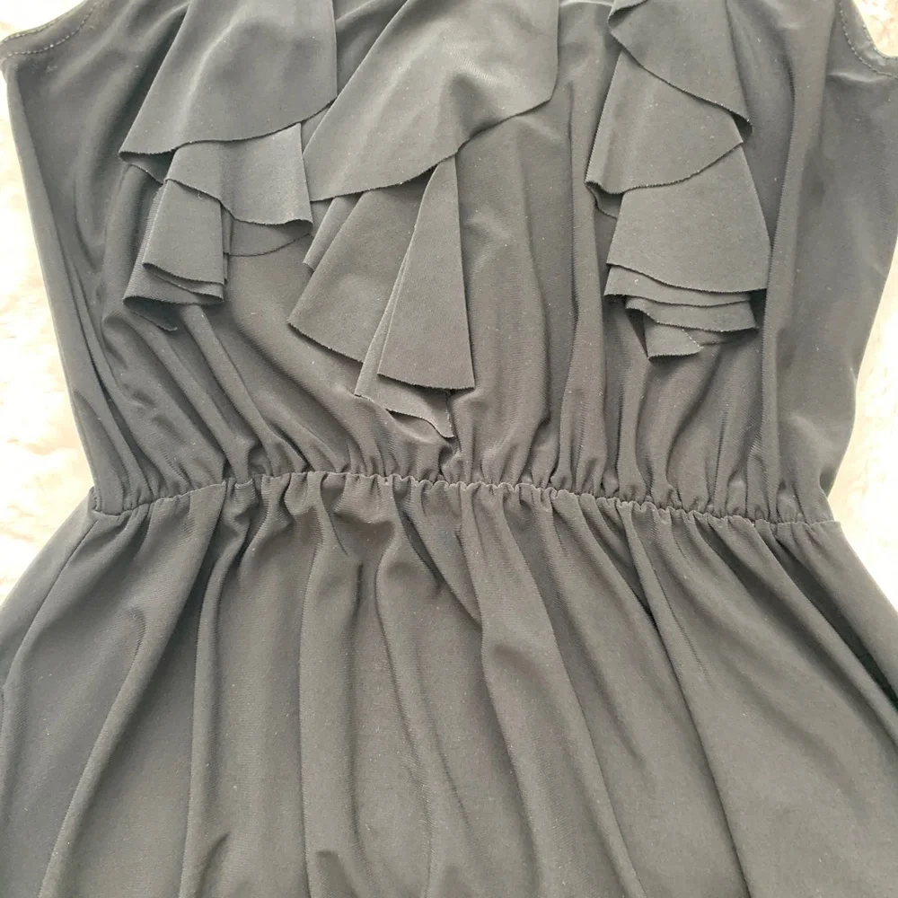 Abria Black Asymmetrical Sleeveless Dress- Size Small - Picture 5 of 9